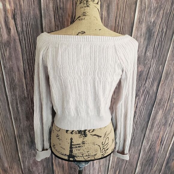 Free People Button Up Cropped Sweater W Size L - Picture 9 of 13